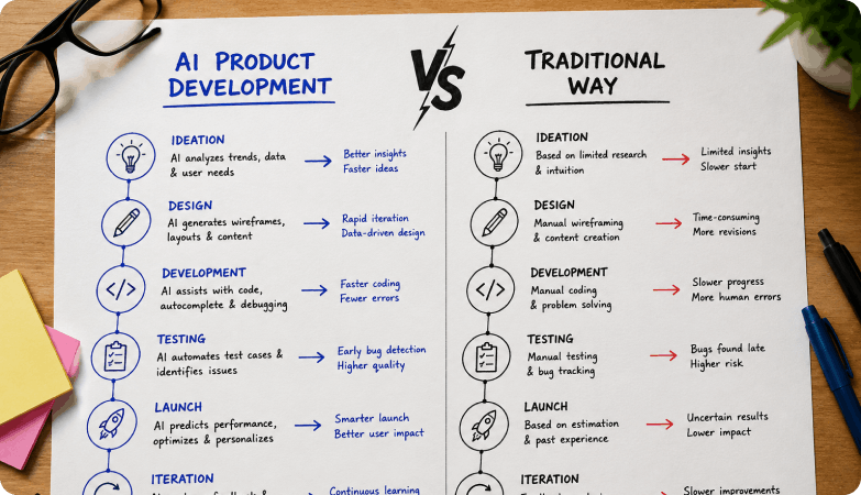 AI Product Development Vs Traditional Way
