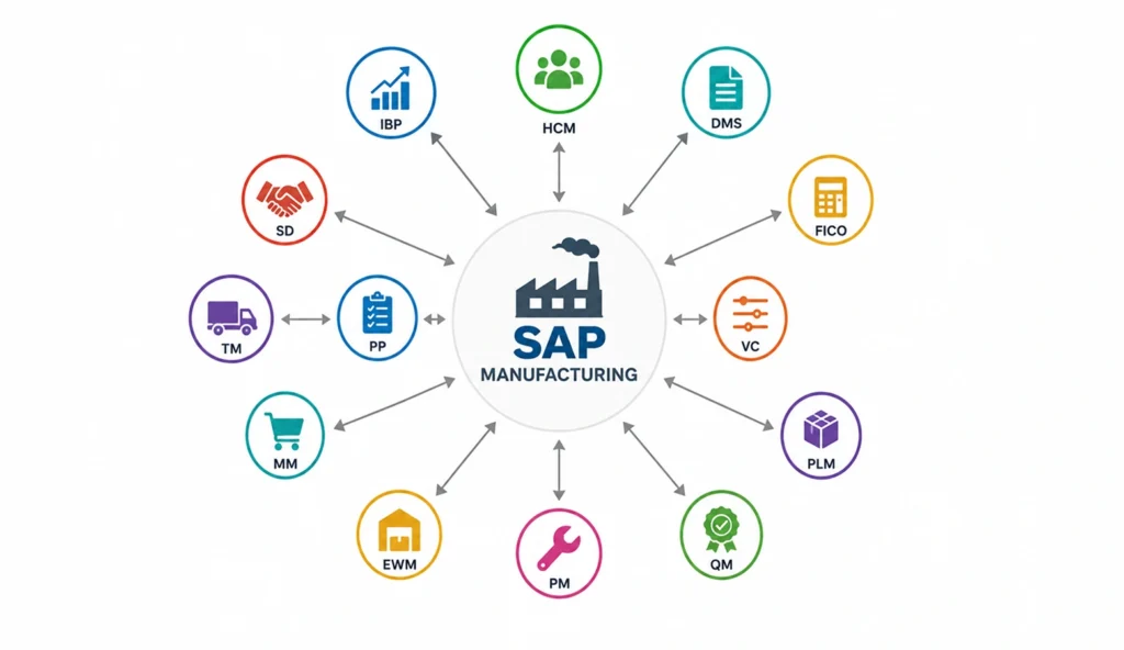 How SAP Manufacturing Modules Integrate With Each Other