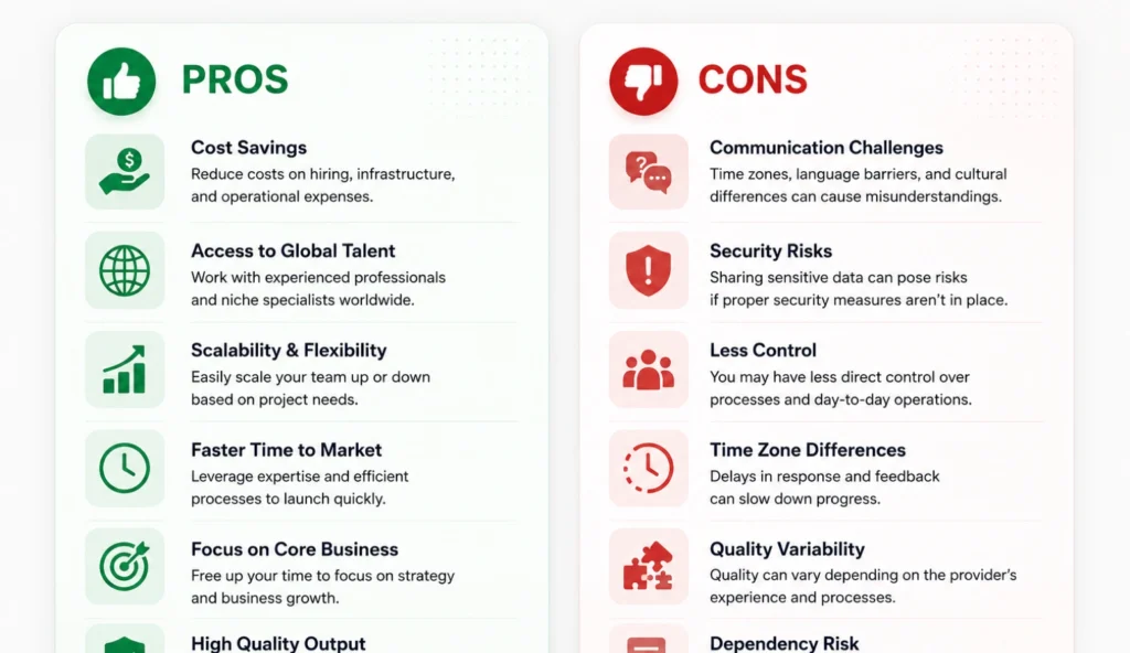 Pros and Cons of Outsourcing Web Development
